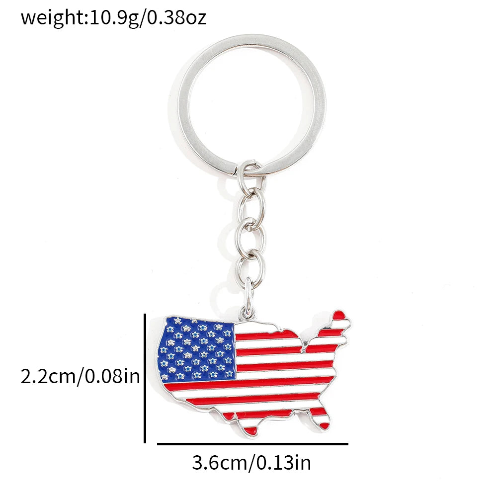 USA Patriotic Keychain