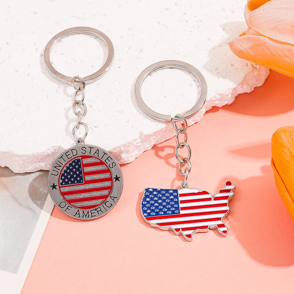 USA Patriotic Keychain